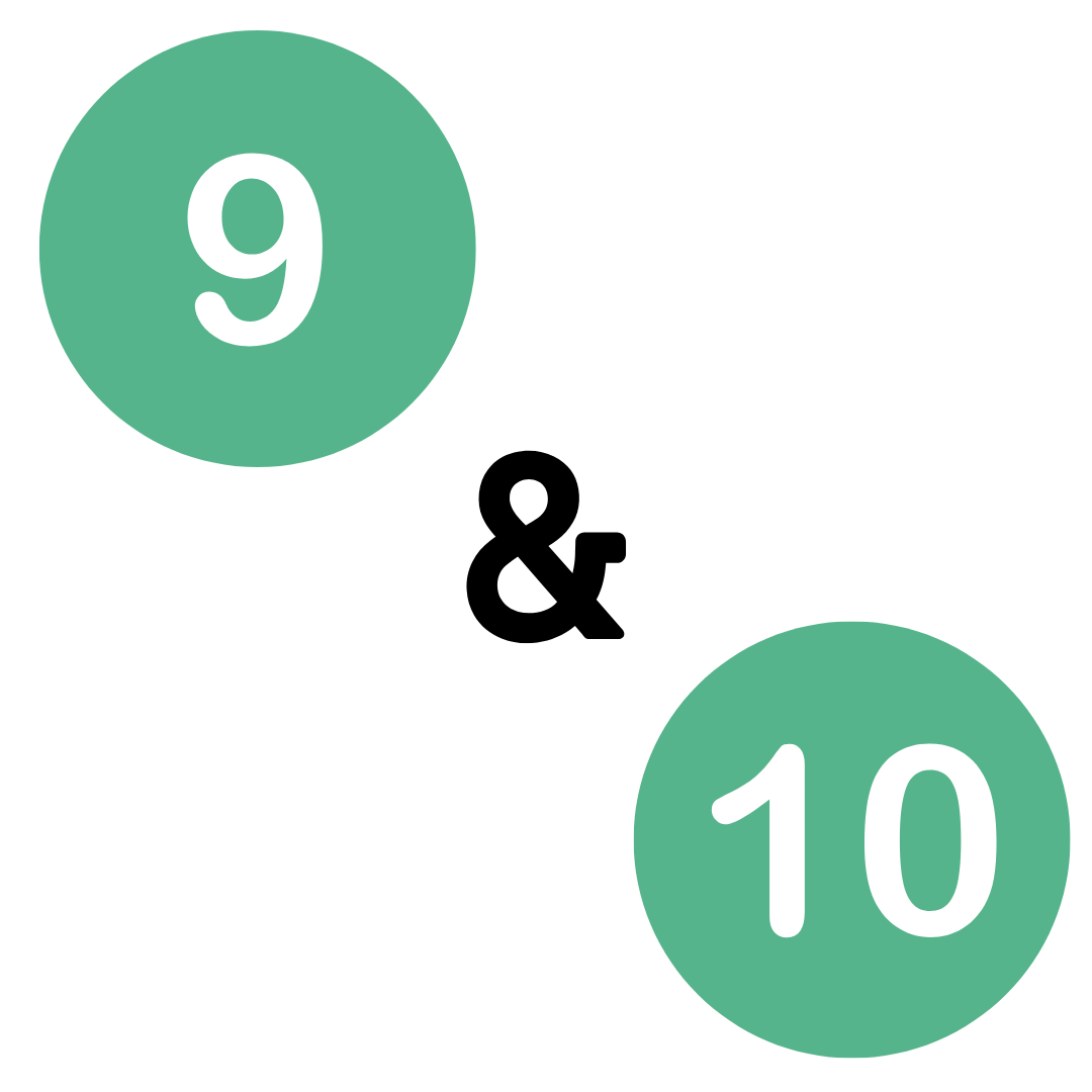 9 and 10 9 and 10